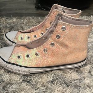 Pink Glitter Converse